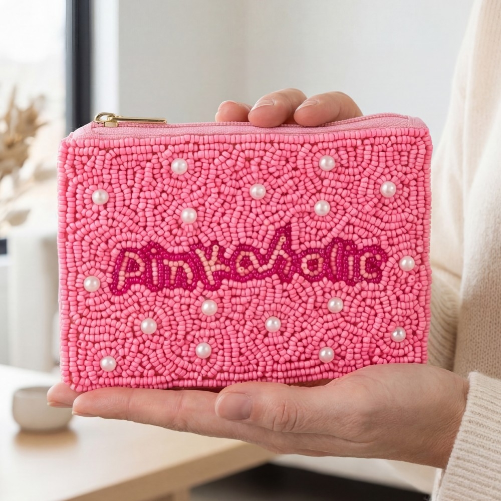 Pinkaholic Seed Beaded Coin Purse