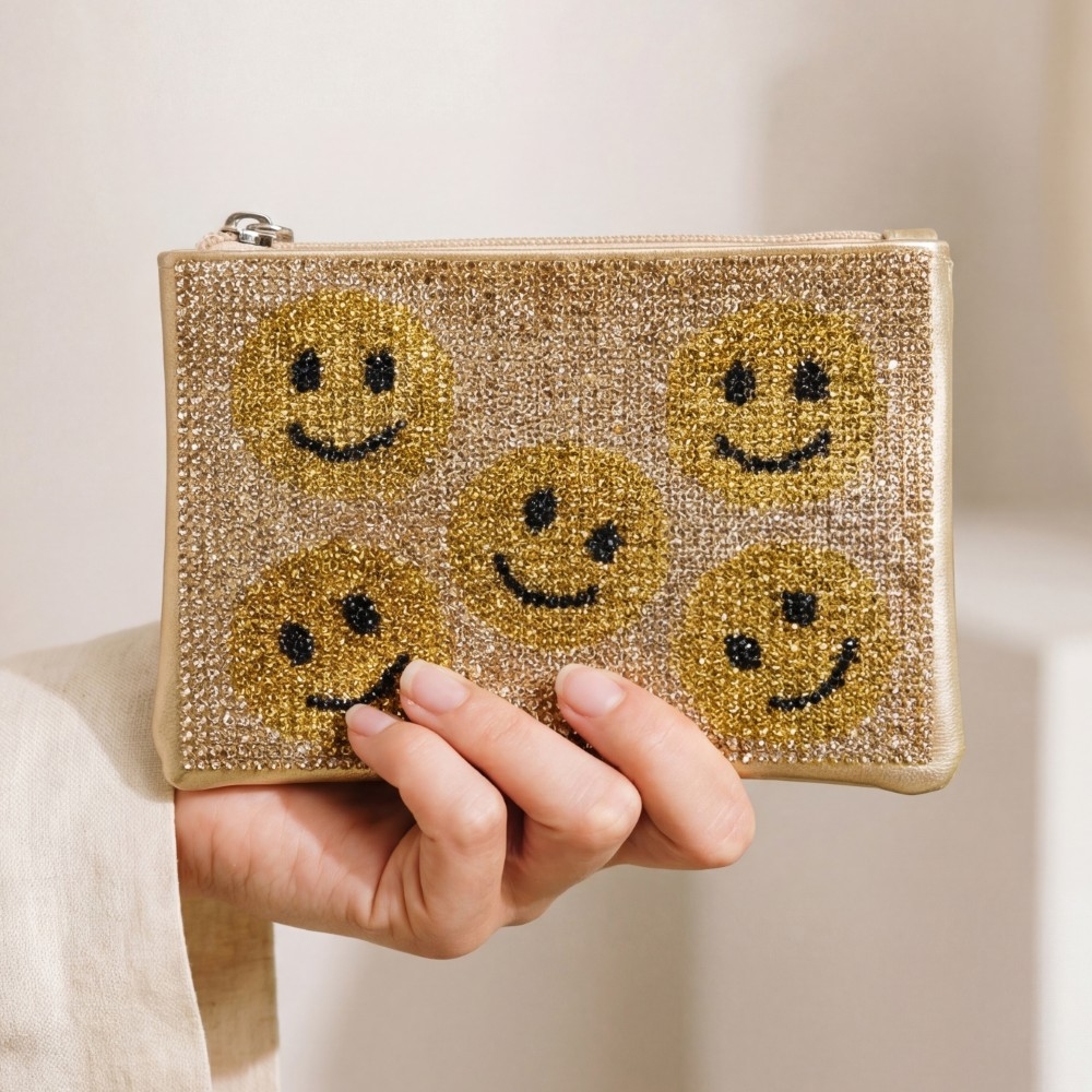 Smiley Face Pave Coin Purse