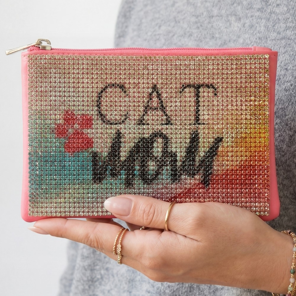 Cat Mom Pave Coin Purse