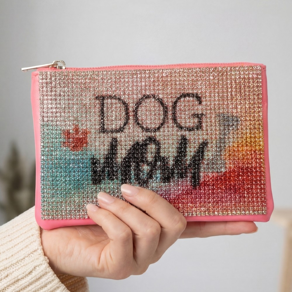 Dog Mom Pave Coin Purse