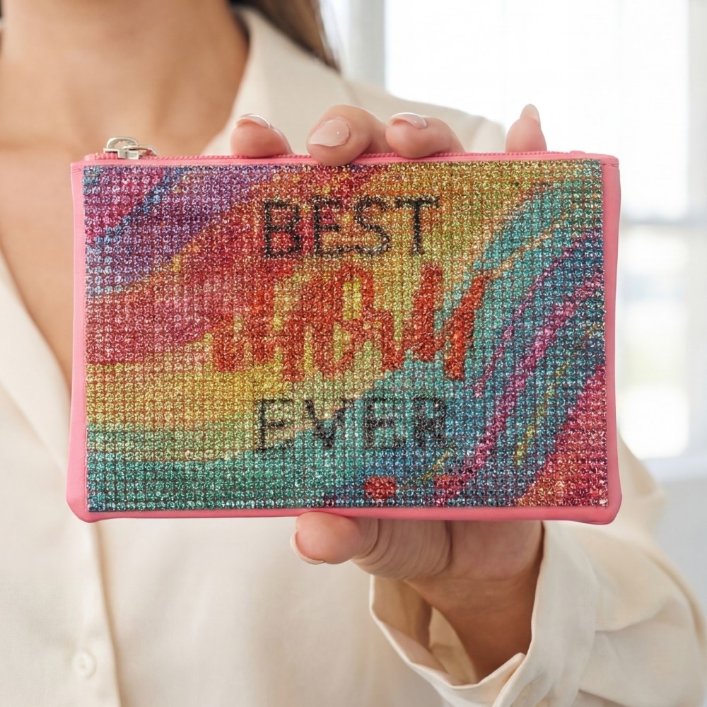 Best Mom Ever Pave Coin Purse