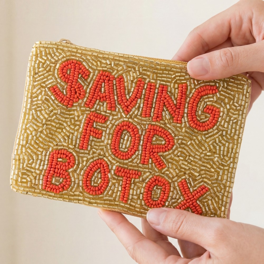 Saving For Botox Beaded Coin Purse