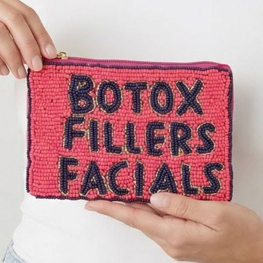 Botox Fillers Facials Beaded Coin Purse