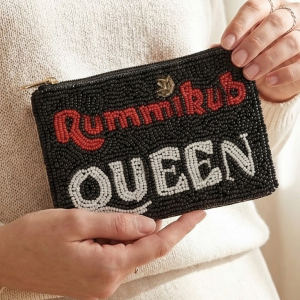 Rummikub Queen Beaded Coin Purse