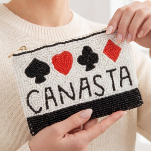 Canasta Beaded Coin Purse