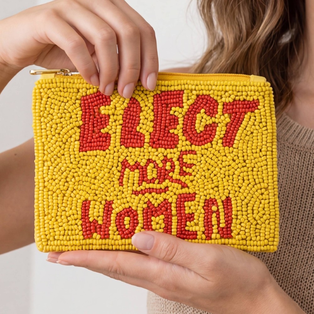 Elect More Women Beaded Coin Purse