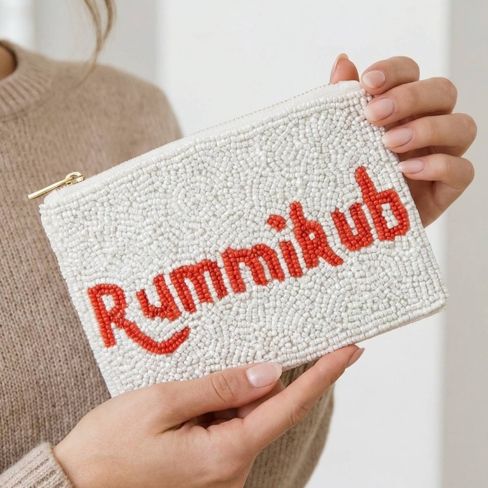 Rummikub Beaded Coin Purse