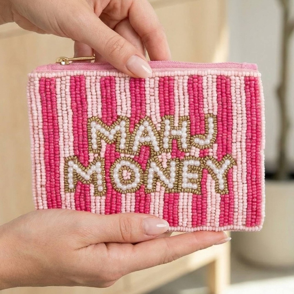 Mahj Money Beaded Coin Purse