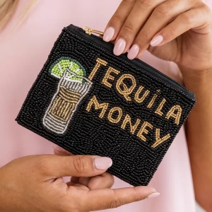Tequila Money Seed Bead Coin Purse