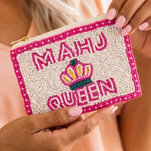 Mahj Queen Beaded Coin Purse