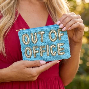 Out Of Office Beaded Coin Pouch