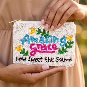 Amazing Grace Beaded Coin Pouch
