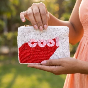 Cool Fringe Beaded Coin Pouch