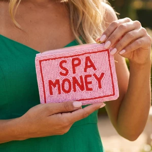 Spa Money Beaded Coin Pouch