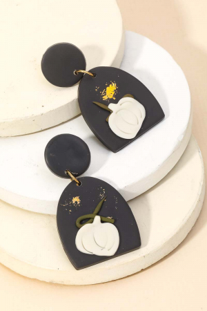 Pumpkin Polymer Clay Thanksgiving Earrings