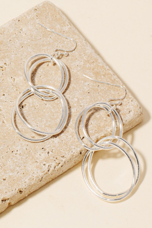 Layered Hoop Chain Dangle Earrings