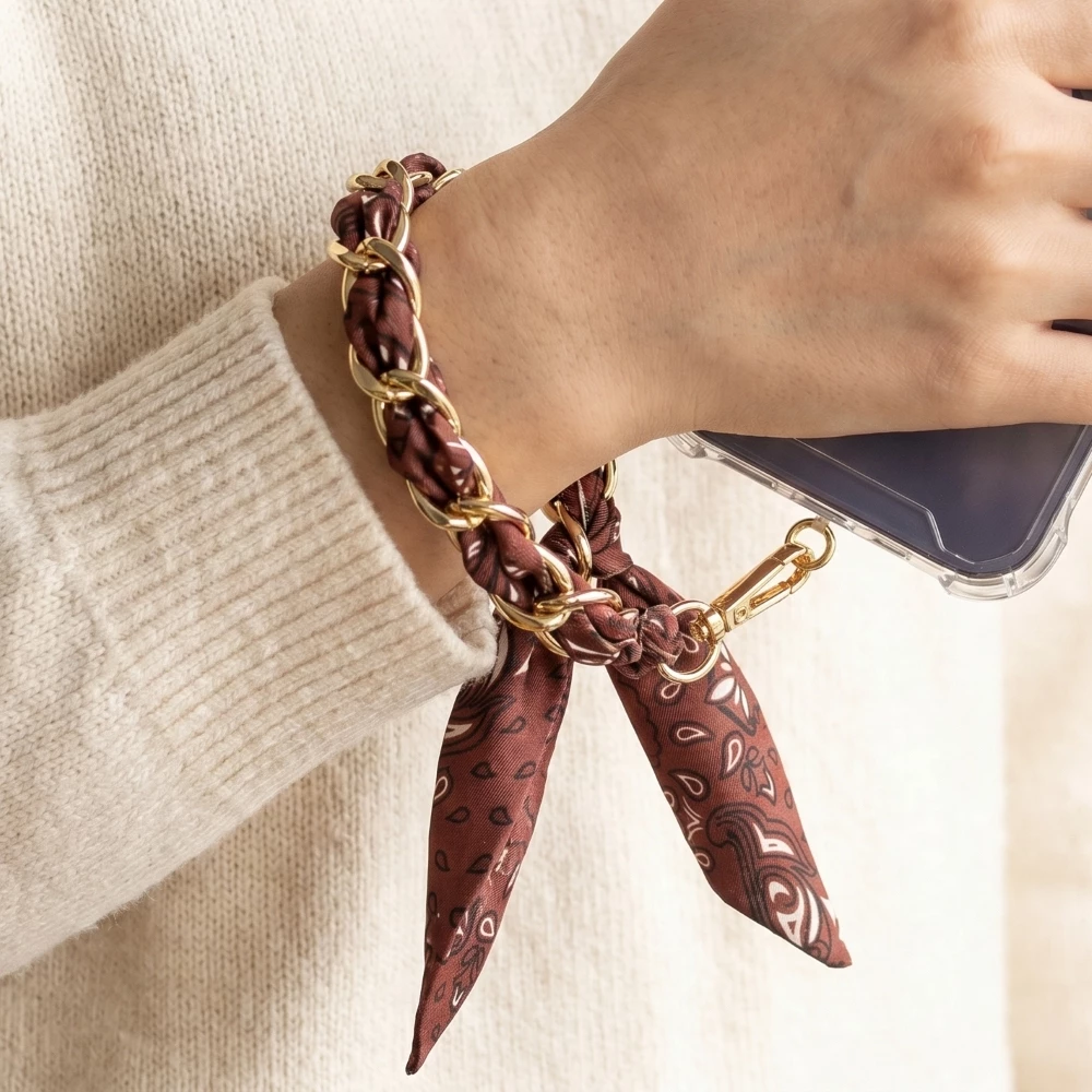 Paisley Bandana Chain Phone Charm Strap