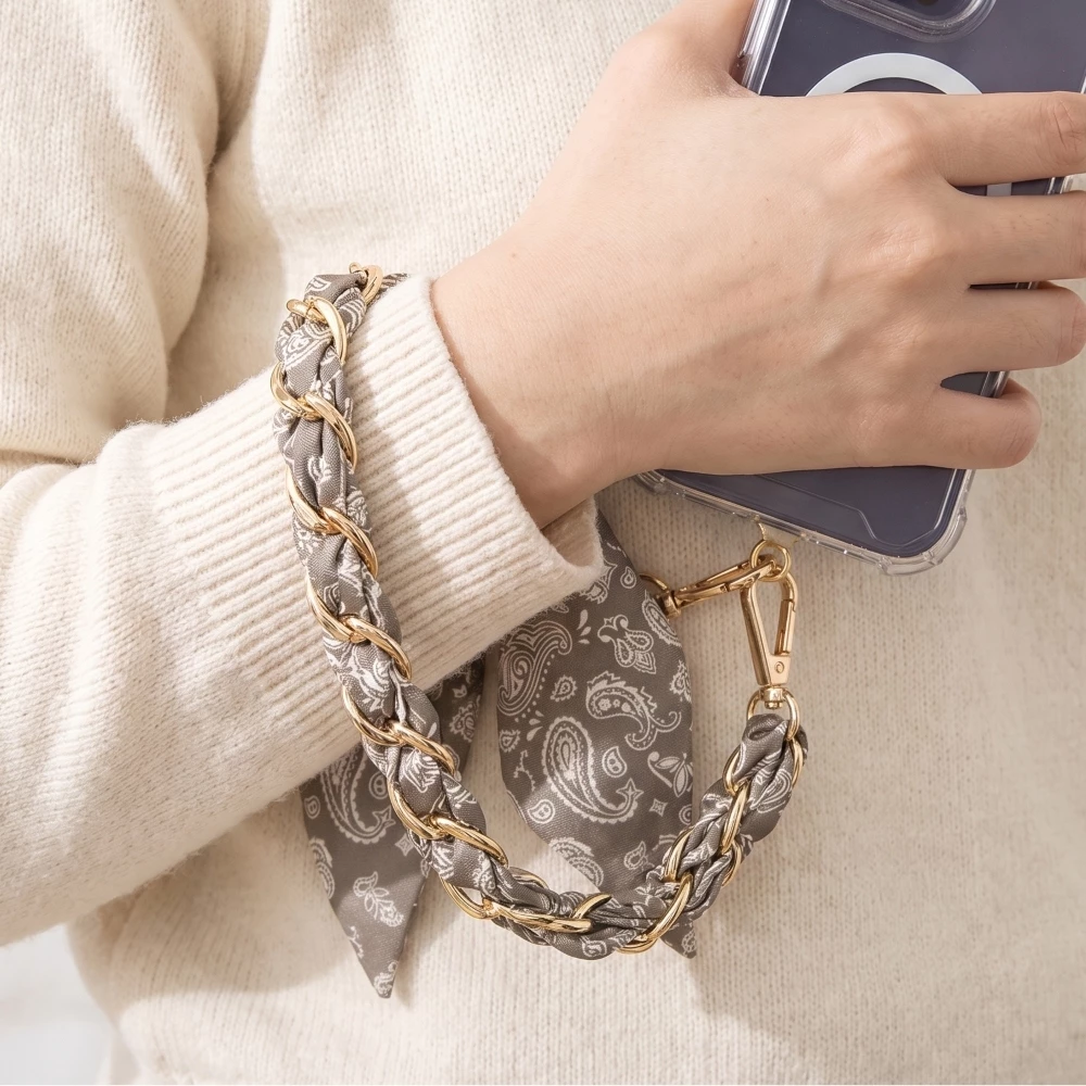 Bandana Print Scarf Chain Phone Strap