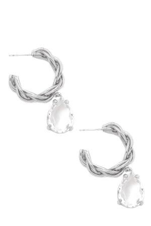 Teardrop Twisted Hoop Earrings