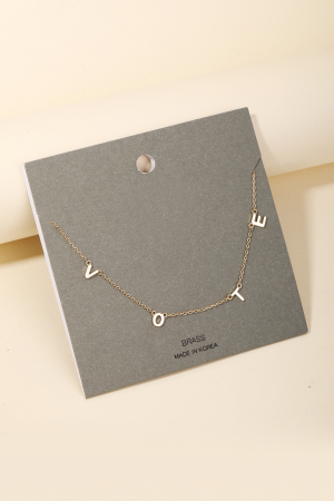 Dainty Vote Initial Charm Necklace