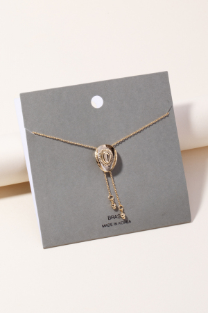 Chain Strands Cowboy Hat Pendant Necklace