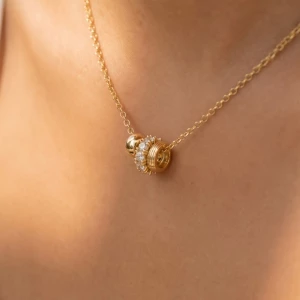 Mixed Ring Charms Dainty Chain Necklace