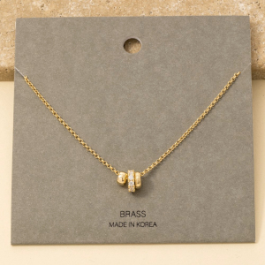 Mixed Ring Charms Dainty Chain Necklace