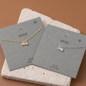 Dainty Triple Cz Charm Twisted Chain Necklace