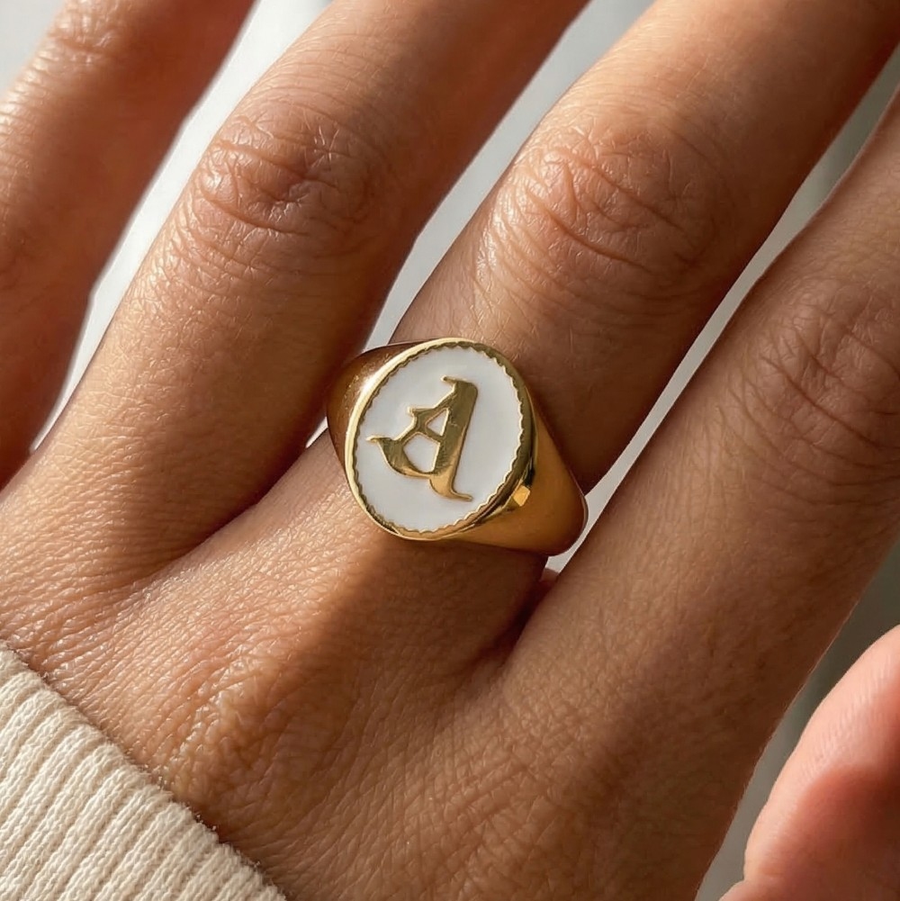 Initial Alphabet Signet Ring