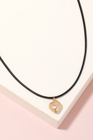 Heart Pendant Cord Necklace