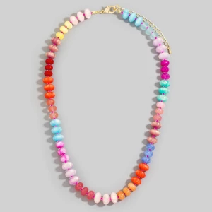 Mixed Rondelle Bead Strand Necklace
