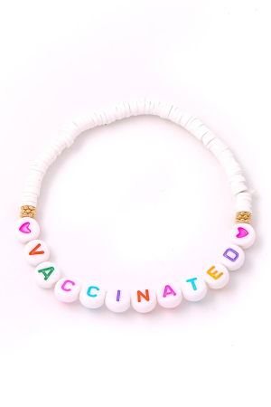 Beaded Vaccinated Stretch Bracelet