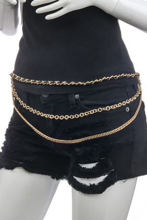 Triple Styled Layered Chain Belt