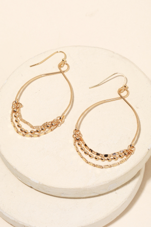 Circle Wire Cutout Drop Earrings