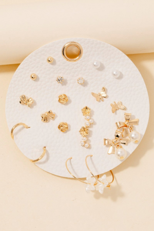 Ten Pair Bow Earrings Set