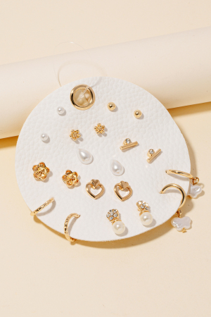 Mixed Styles Stud Earrings Set