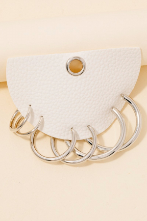 Three Pair Hoop Earrings Set