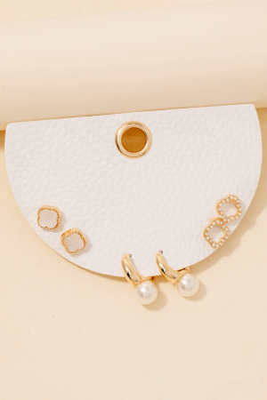 Mini Clover Earrings Set