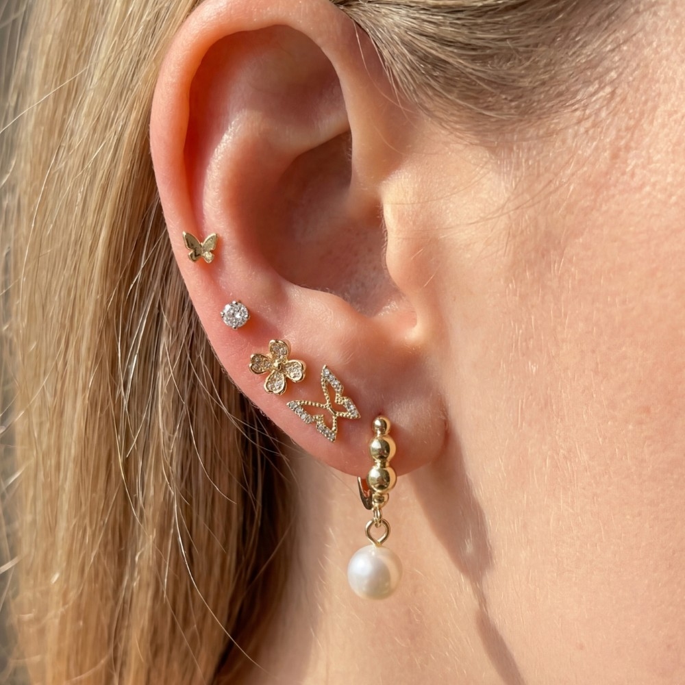 Butterfly Pearl Freshwater Earring Set