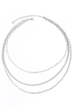 Layered Mixed Chain Link Necklace