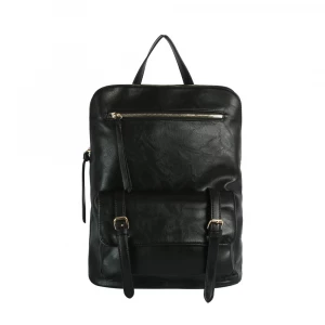 Distressed Vegan Leather Laptop Backpack