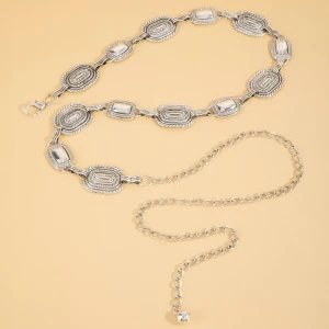 Western Intricate Oval Chain Belt