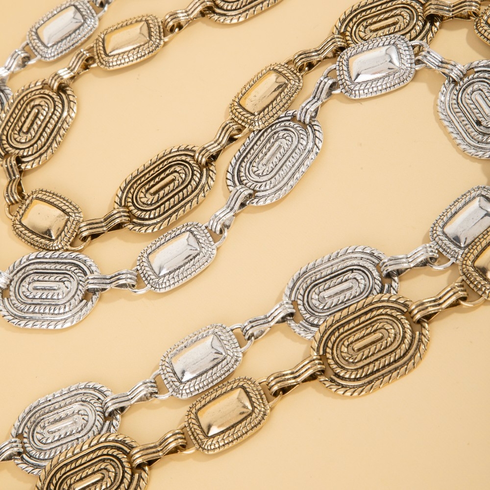 Western Intricate Oval Chain Belt