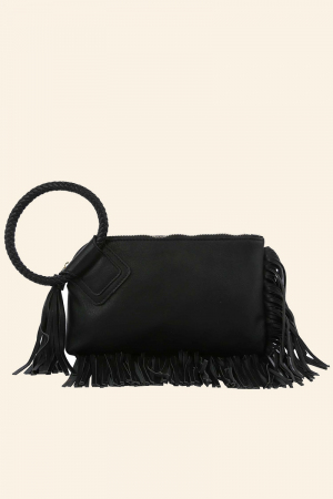 Fringe Cuff Clutch Tassel Wristlet Clutch Bag
