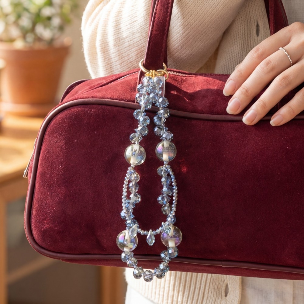 Assorted Crystal Beaded Bag Charm