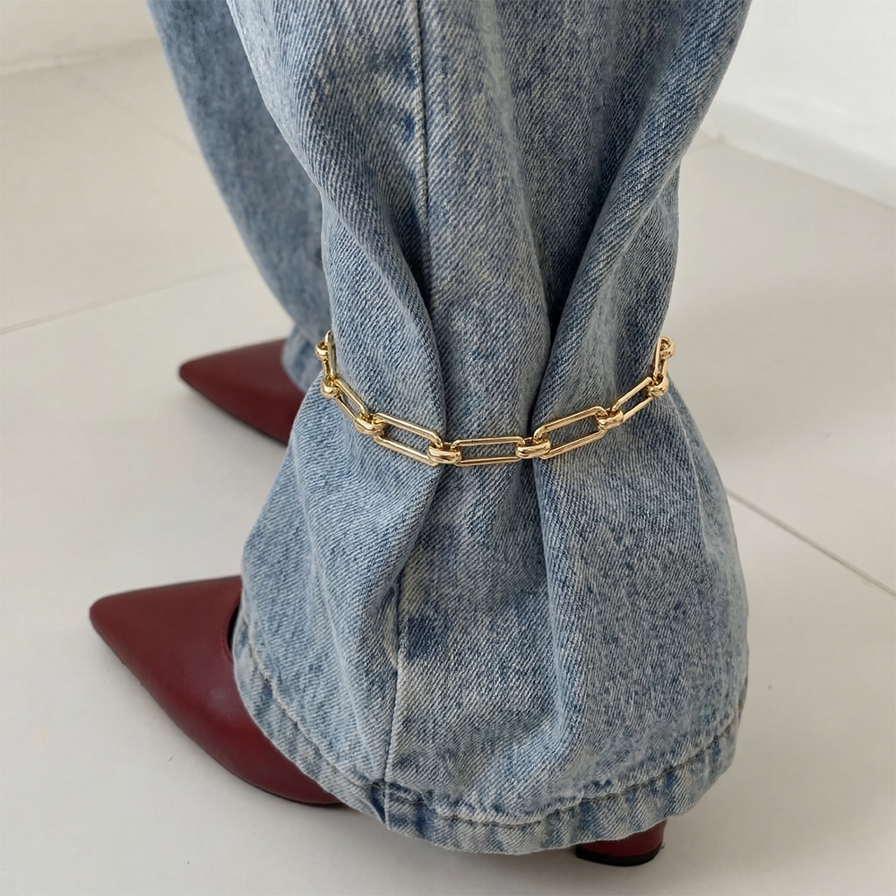 Stainless Steel Oval Chain Link Anklet