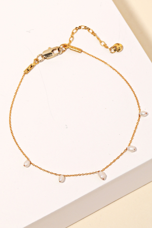 Dainty Chain Pearl Bead Bracelet