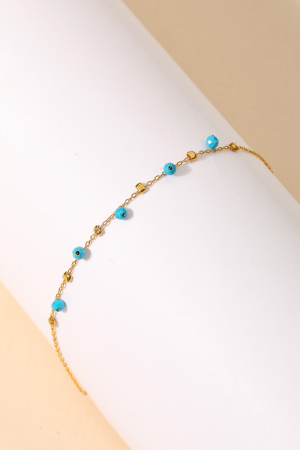 Dainty Chain Bead Bracelet