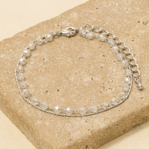 Layered Chain With Beads Chain Bracelet