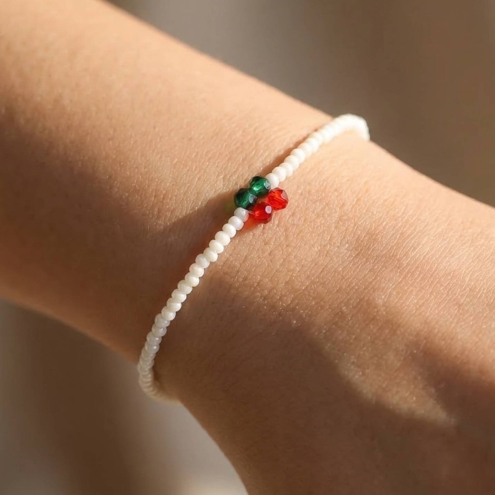 Mini Cherry Dainty Beaded Bracelet